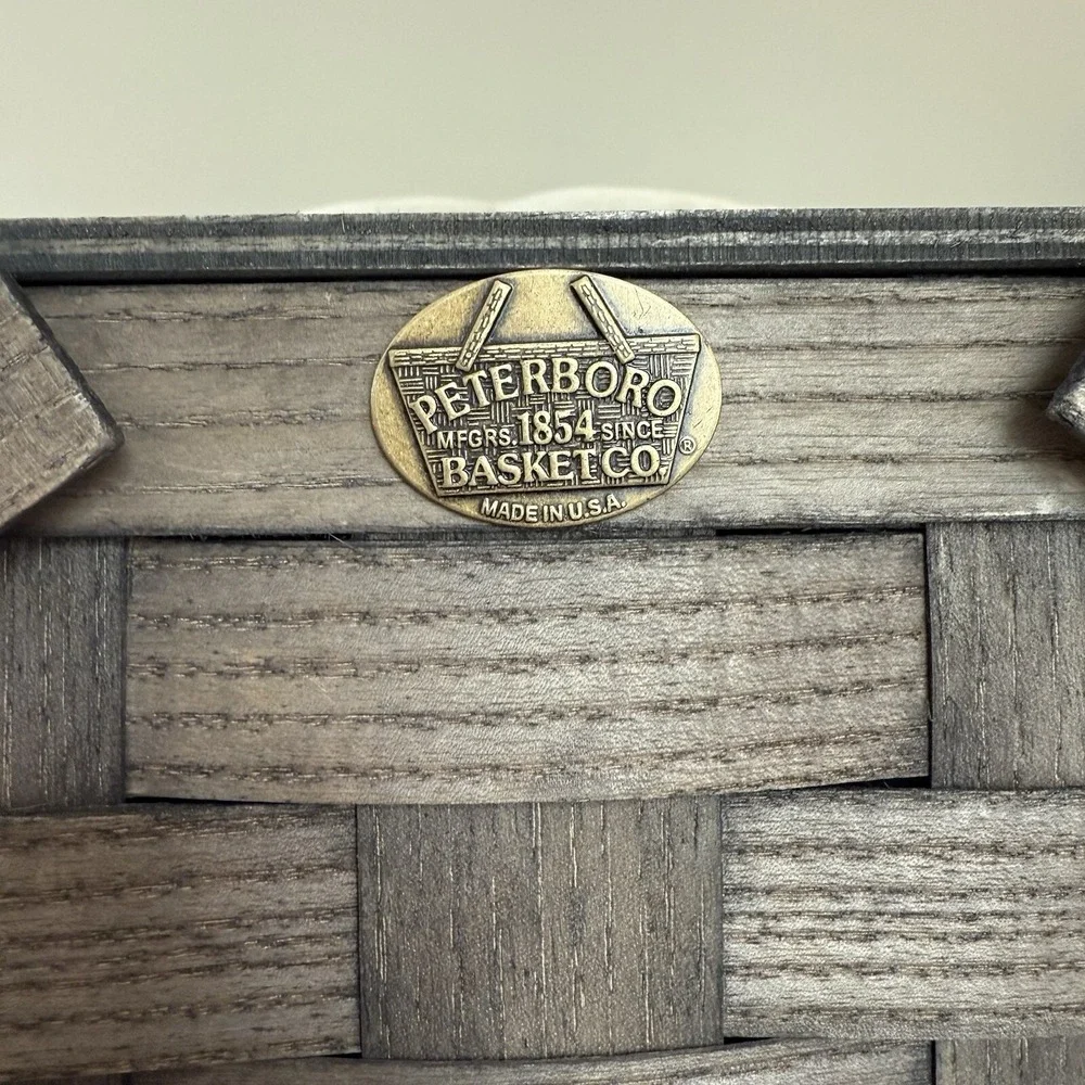 Peterboro Basket Co Gathering Storage Picnic Basket Double Swing‎ Handles
